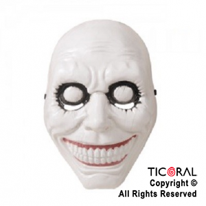 MASCARA DEMONIO BLANCO PLASTICA X 1